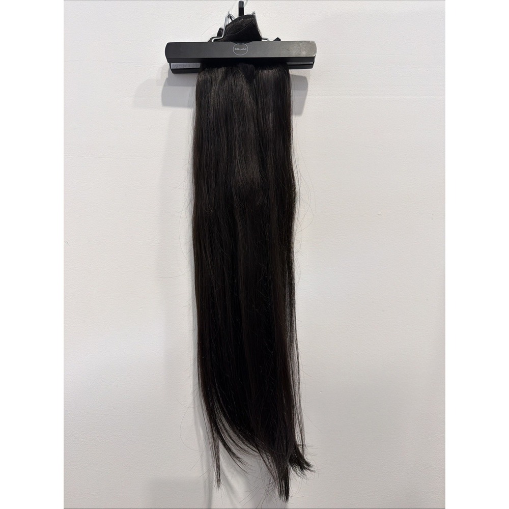 BELLAMI Magnifica 24" Lace Weft Clip In Jet Black New Remy Human Hair Volume Set